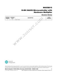 MAXQ615-F00+T Datasheet Page 20