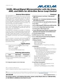 MAXQ8913X-0000+ Datasheet Cover