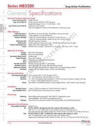 MB2511JG01 Datasheet Cover