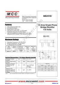MB251D-BP Datasheet Cover