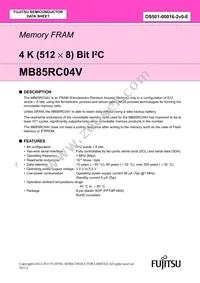 MB85RC04VPNF-G-JNERE1 Datasheet Cover