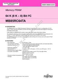 MB85RC64TAPNF-G-BDE1 Datasheet Cover