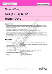 MB85RC64VPNF-G-JNERE1 Datasheet Cover