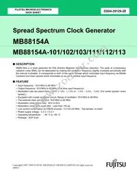 MB88154APNF-G-102-JNE1 Datasheet Cover