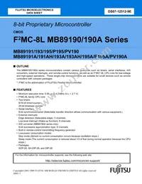MB89191PF-G-441-EF-RE1 Datasheet Page 2