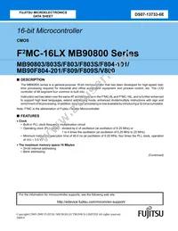 MB90F809SPF-G-JNE1 Datasheet Page 2