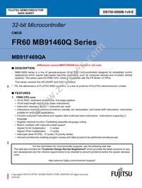 MB91F469QAHPB-GSK6E1 Datasheet Cover