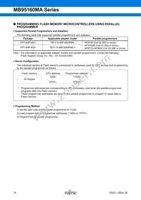 MB95F168JAPMC1-GE1 Datasheet Page 16