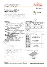 MB95F354EPF-G-SNE2 Datasheet Cover