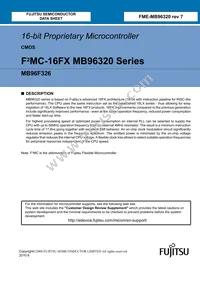 MB96F326RSBPMC-GSE2 Datasheet Cover