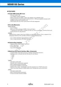 MB9BF104NPMC-G-JNE1 Datasheet Page 2