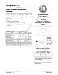 MBD54DWT1 Datasheet Cover