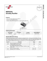 MBR0520L Datasheet Page 2