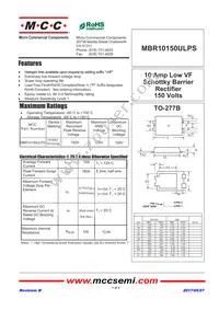 MBR10150ULPS-TP Datasheet Cover