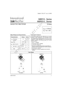 MBR1035 Datasheet Cover
