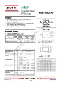 MBR1045ULPS-TP Datasheet Cover