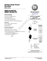 MBR10L60CTG Datasheet Cover