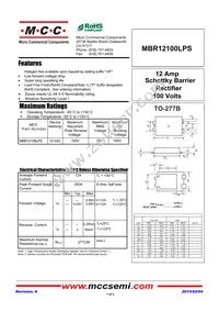 MBR12100LPS-TP Datasheet Cover