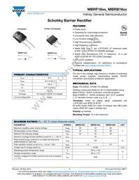 MBR1660-5300HE3/45 Datasheet Cover