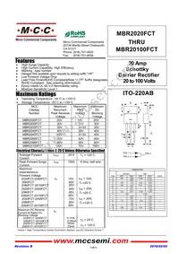 MBR20100FCT-BP Datasheet Cover