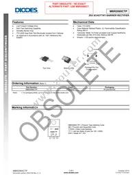 MBR2060CTP Datasheet Cover