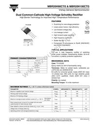MBR20H90CTG-E3/45 Datasheet Cover