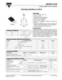 MBR40L15CW Datasheet Cover