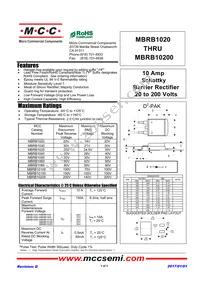 MBRB10100-TP Datasheet Cover