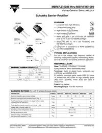 MBRB1045TRR Datasheet Cover