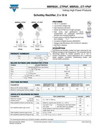 MBRB2080CTTRR Datasheet Cover