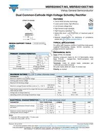 MBRB2090CT-M3/4W Datasheet Cover
