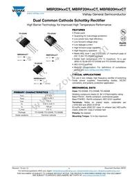 MBRB20H60CTHE3/45 Datasheet Cover
