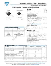 MBRB3035CTHE3_A/I Datasheet Cover