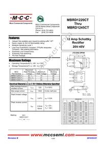 MBRD1230CT-TP Datasheet Cover