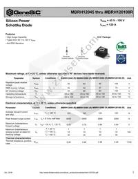 MBRH20080R Datasheet Cover