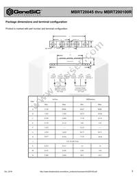 MBRT20080R Datasheet Page 3