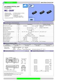 MC-30AY 32.7680K-A3:PURE SN Datasheet Cover