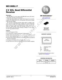 MC100EL17DWR2G Datasheet Cover