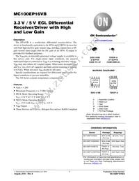 MC100EP16VBDR2G Datasheet Cover