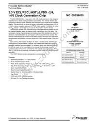 MC100ES6039DW Datasheet Cover