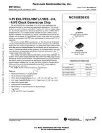 MC100ES6139DT Datasheet Cover