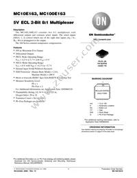MC10E163FNR2G Datasheet Cover
