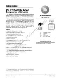 MC10E1652L Datasheet Cover