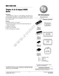 MC10H106PG Datasheet Cover
