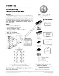 MC10H160PG Datasheet Cover
