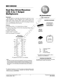 MC10H332PG Datasheet Cover