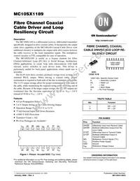 MC10SX1189DR2G Datasheet Cover