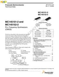 MC145152DW2R2 Datasheet Cover