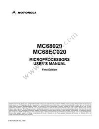 MC68EC020AA25R Cover