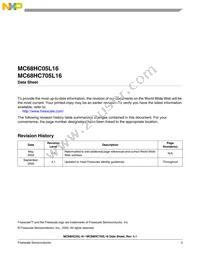 MC705L16CFUE Datasheet Page 3